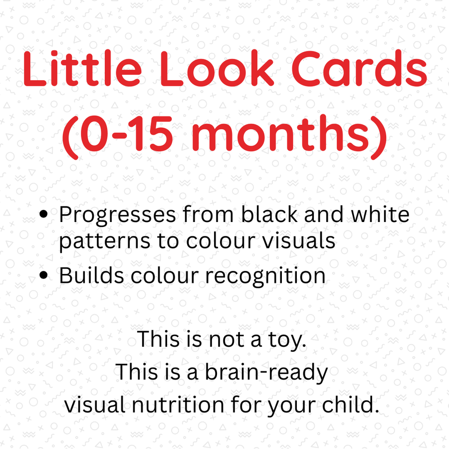 Little Look Cards – Developmental Flashcards for Infants (0–15 Months) | 50 Cards | MeioKids