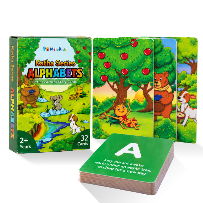 Katha Series – Little Learners Alphabet Cards | Story-Based A–Z | 2–5 Years | Meiokids