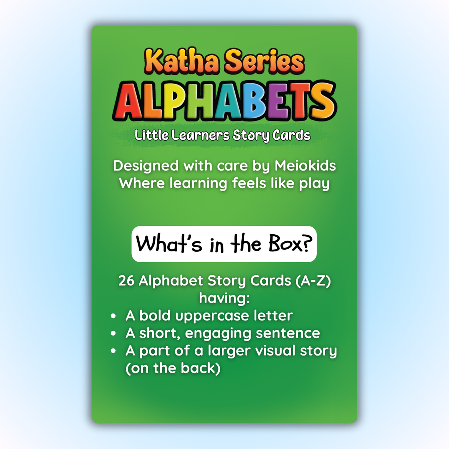 Katha Series – Little Learners Alphabet Cards | Story-Based A–Z | 2–5 Years | Meiokids