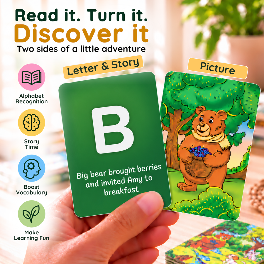 Katha Series – Little Learners Alphabet Cards | Story-Based A–Z | 2–5 Years | Meiokids