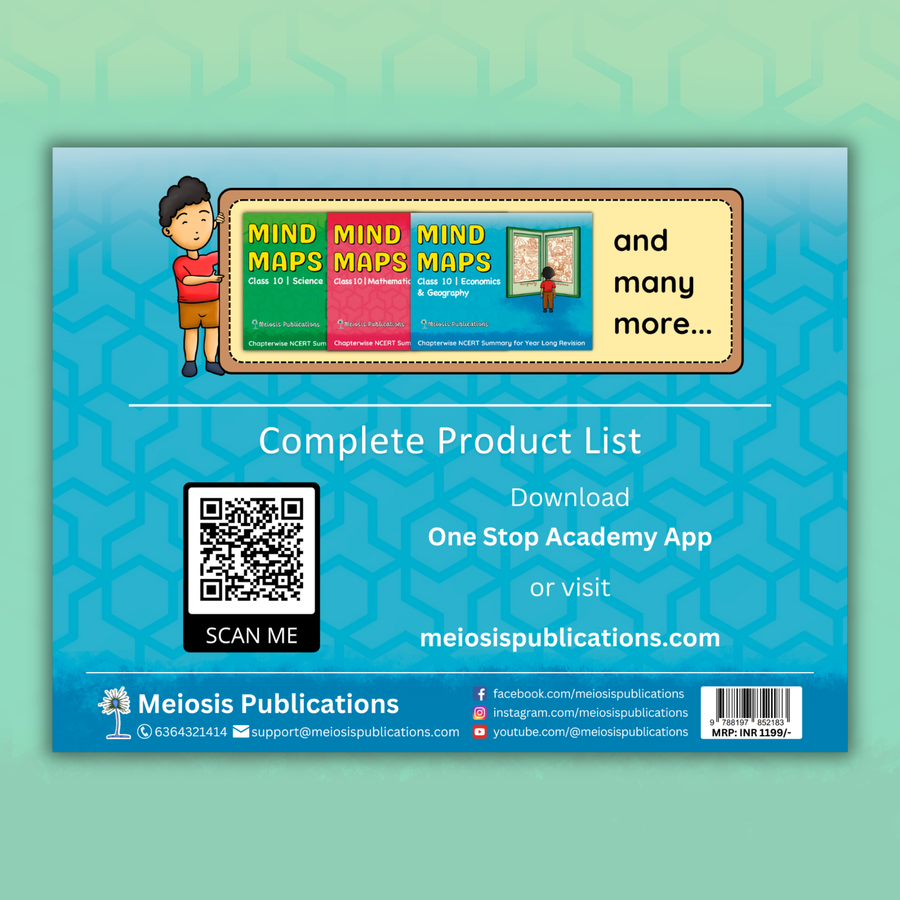 Mind Maps for Class 10 – Geography and Economics | CBSE | Meiosis Publications