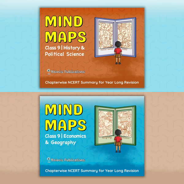 (Old Edition) Mind Maps for Class 9 – Social Science (History, Political Science, Geography & Economics) | Set of 2 Books| CBSE | Meiosis Publications