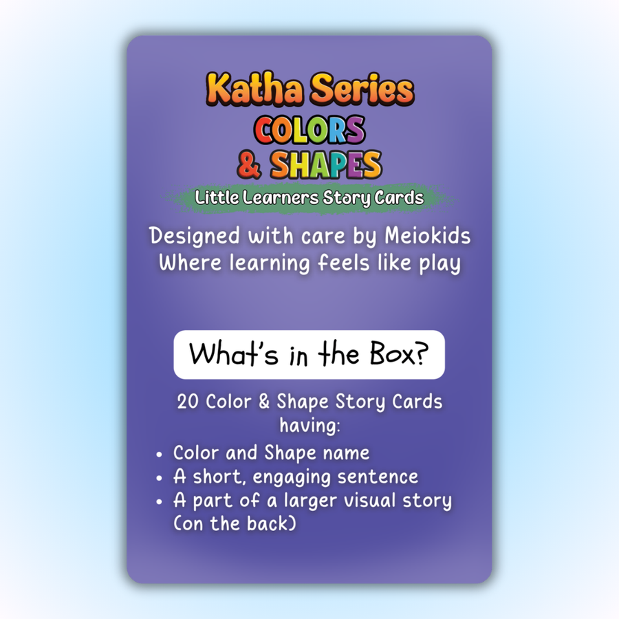 Katha Series – Little Learners Colors and Shapes Cards | Story-Based | 2–5 Years | Meiokids