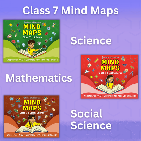 Complete CBSE Class 7 Mind Maps | Science + Mathematics + Social Science (Part 1 & 2) | Meiosis Publications