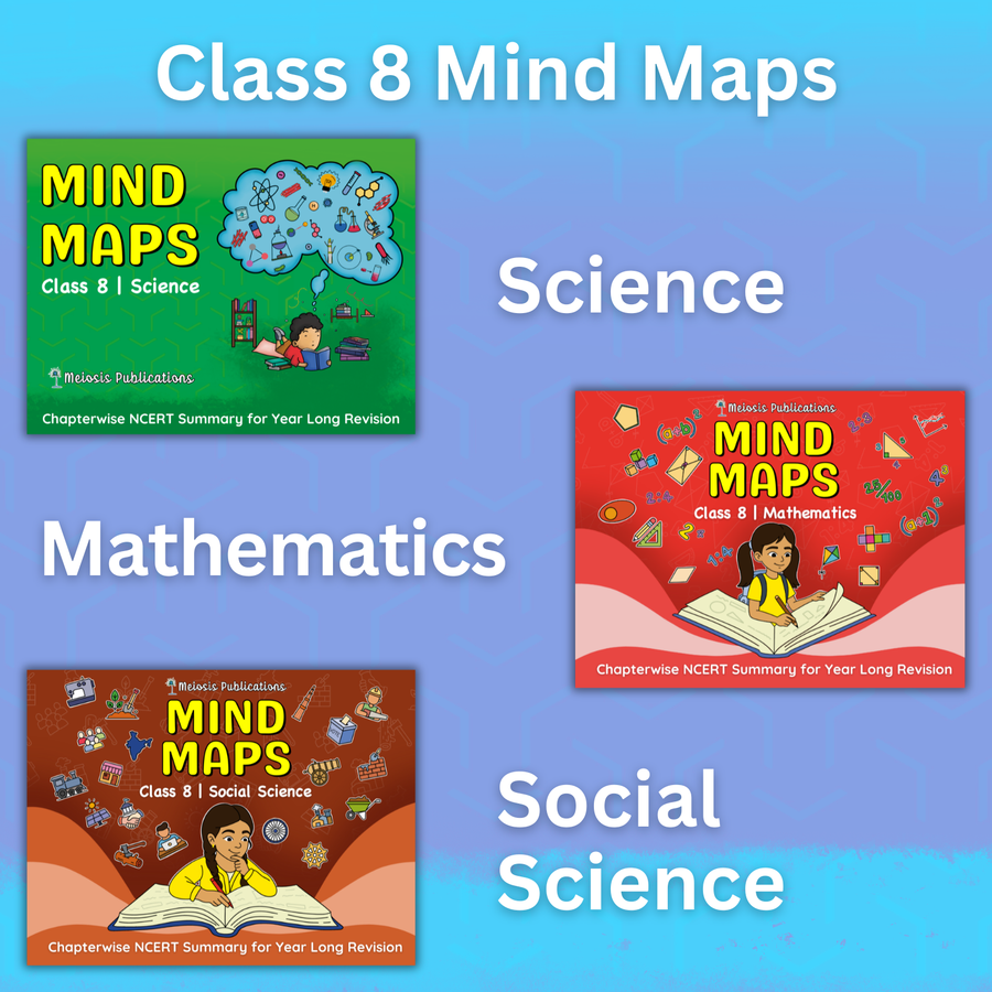 Complete CBSE Class 8 Mind Maps | Science + Mathematics + Social Science | Meiosis Publications