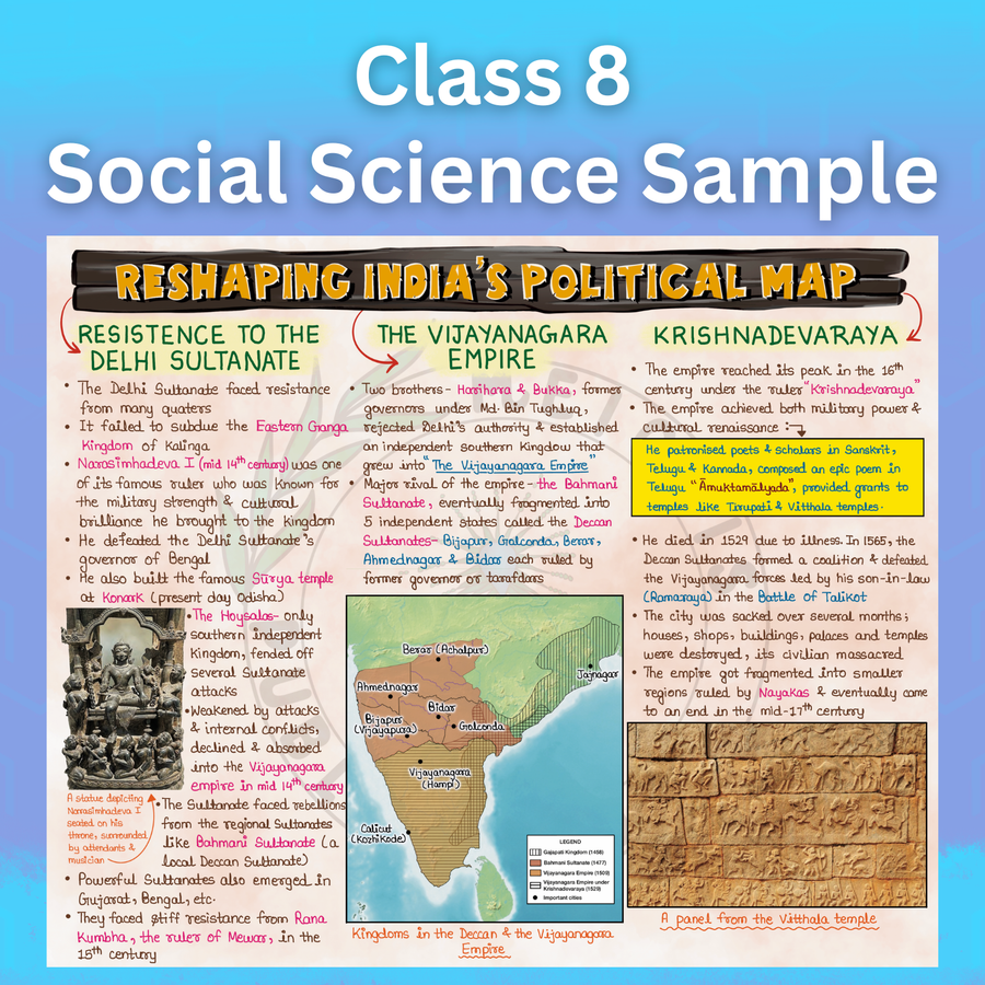 Complete CBSE Class 8 Mind Maps | Science + Mathematics + Social Science | Meiosis Publications