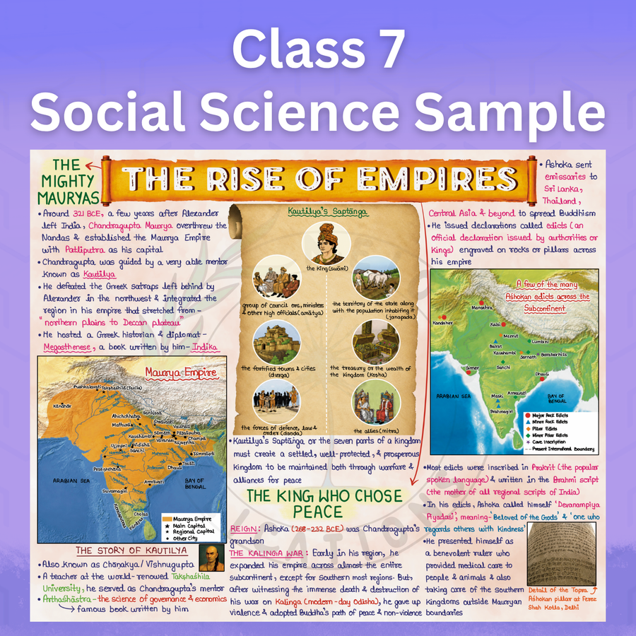 Complete CBSE Class 7 Mind Maps | Science + Mathematics + Social Science (Part 1 & 2) | Meiosis Publications
