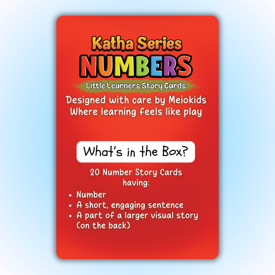Katha Series – Little Learners Numbers Cards | Story-Based 0-20 | 2-5 Years | Meiokids