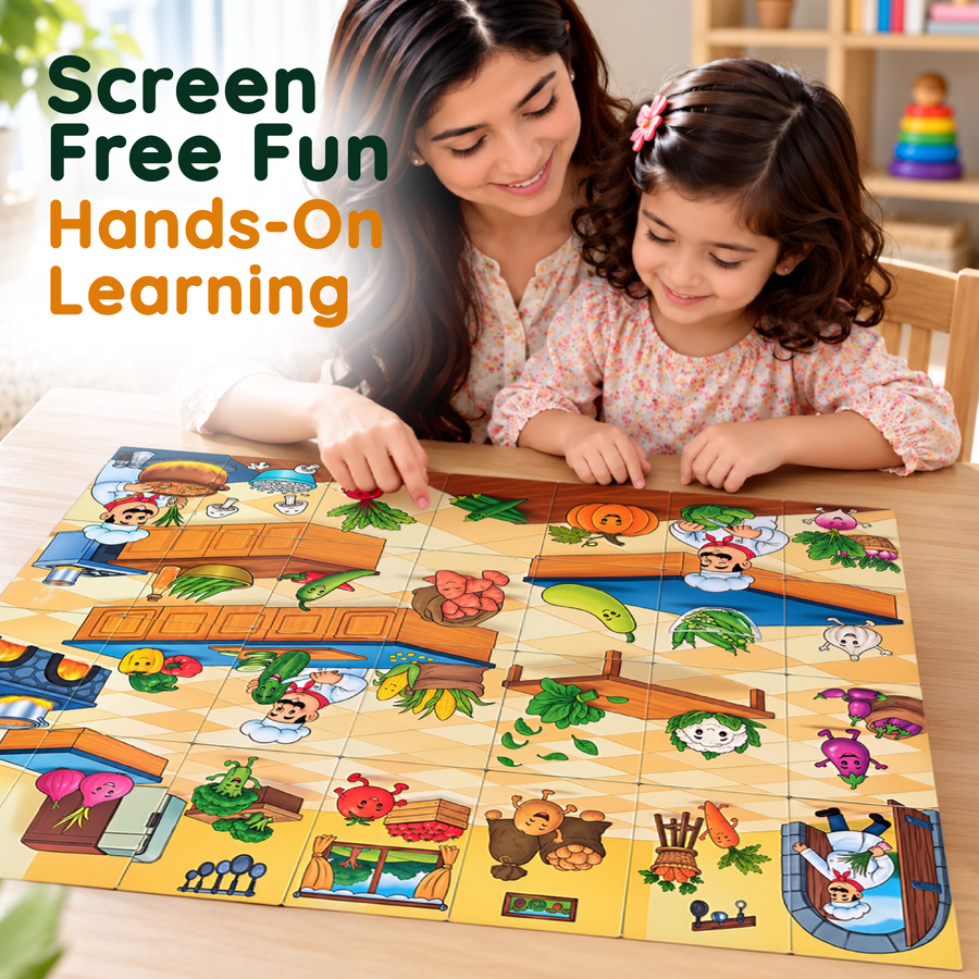Katha Series – Little Learners Vegetables Cards | Story-Based 24 Vegetables | 2-5 Years | Meiokids