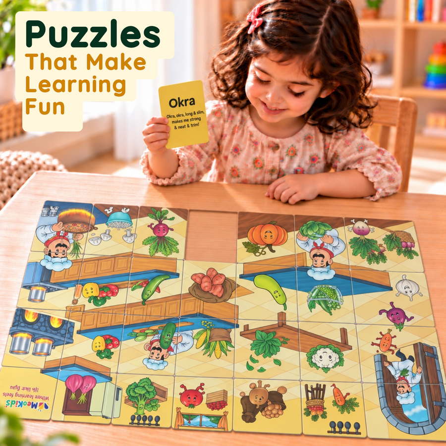 Katha Series – Little Learners Vegetables Cards | Story-Based 24 Vegetables | 2-5 Years | Meiokids